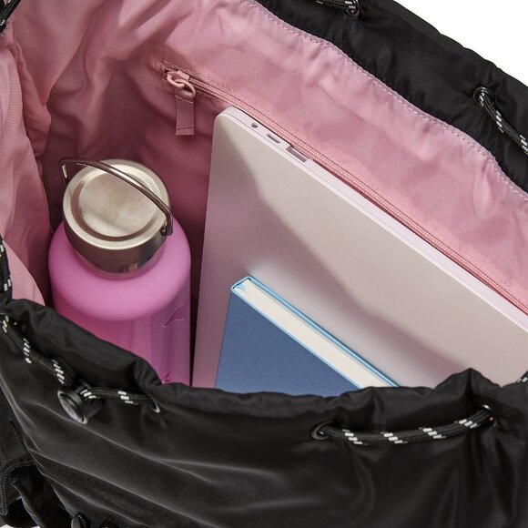 PINK Nylon Cargo Backpack Red Wine Burgundy Black Goth - Picture 4 of 8